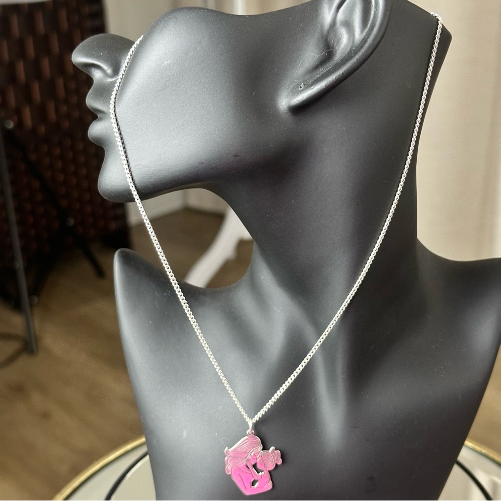 Sterling Silver 925 Necklace Mother & Daughter Pendant - Picture 7 of 12
